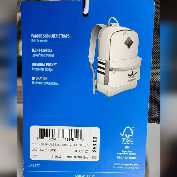 Adidas Camouflage Backpack for Youth - Picture 3 of 9